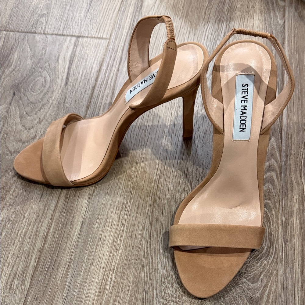Steve Madden Beige Strappy Heels